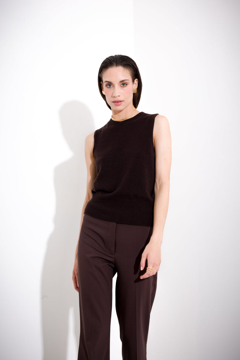 Wool and cashmere tank top