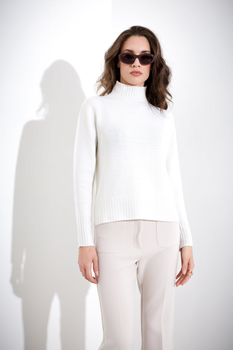 Maglia in pura lana a collo alto FRIENDLY SWEATER