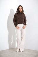 Maglia in pura lana melange a lupetto FRIENDLY SWEATER