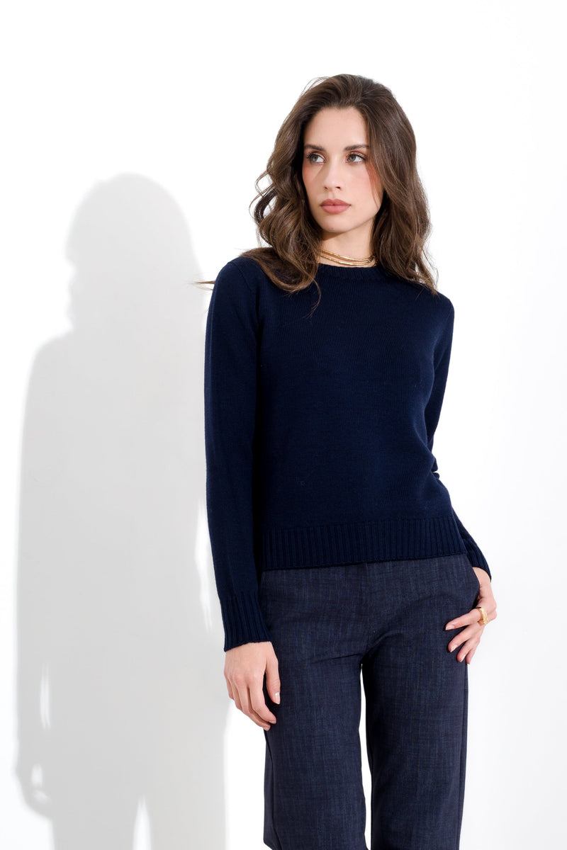 Maglia in pura lana girocollo FRIENDLY SWEATER