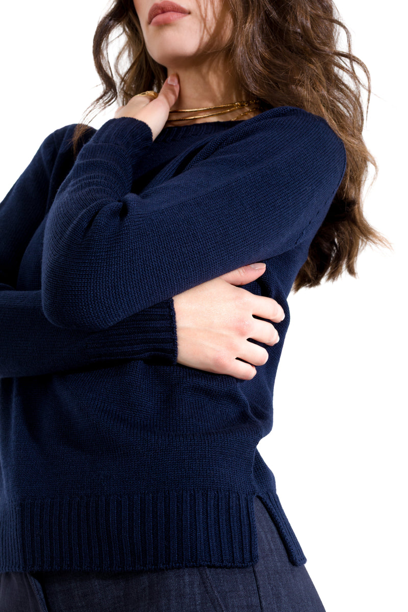 Maglia in pura lana girocollo FRIENDLY SWEATER