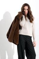 Maglia in pura lana girocollo FRIENDLY SWEATER