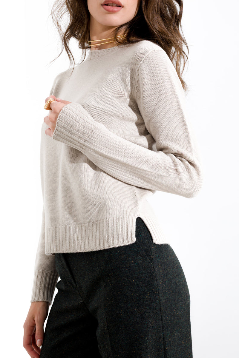 Maglia in pura lana girocollo FRIENDLY SWEATER