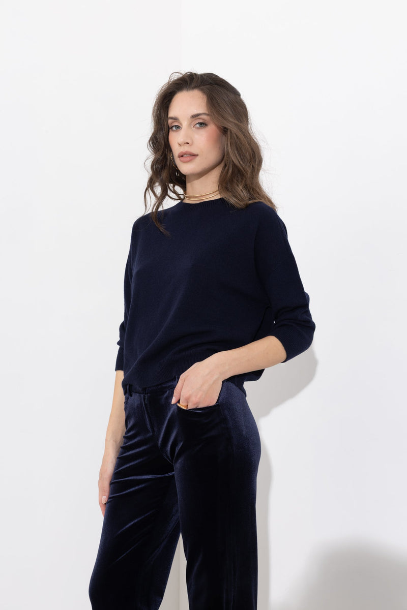 Cashmere wool box sweater